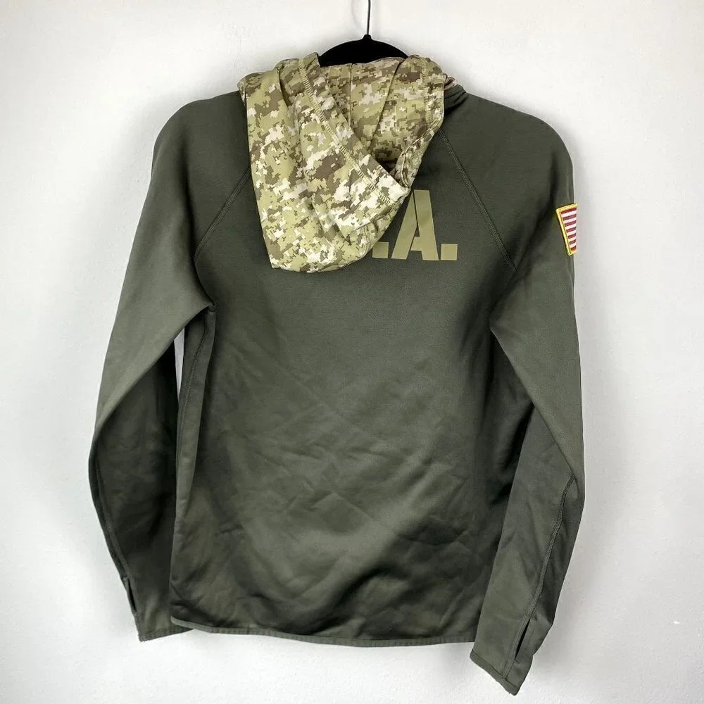 Nike Eagles Salute to Service Sideline Therma Pullover Hoodie Olive S
